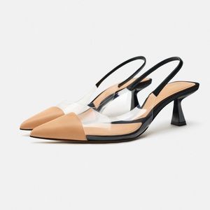 Zara heeled slingback shoes pointed heels